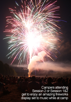 Fireworks at camp